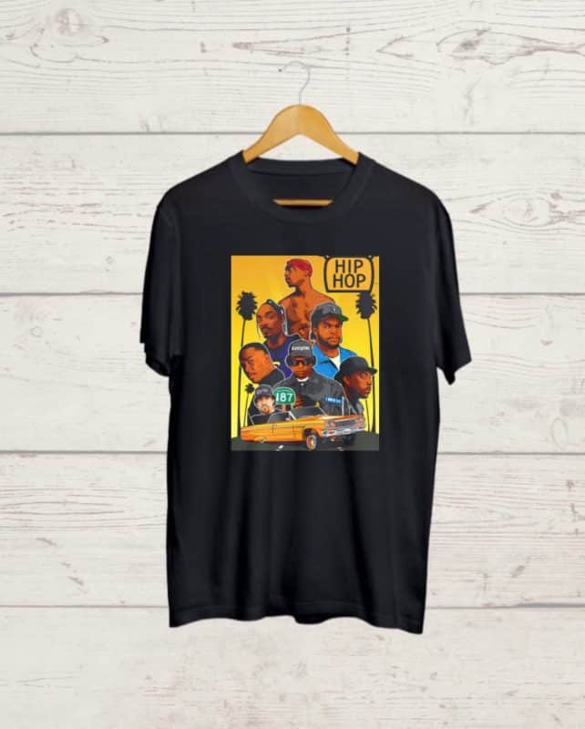 Legends of HipHop print Black Tshirt