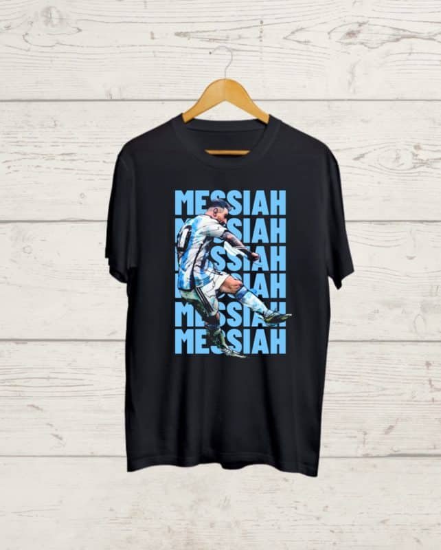 Lionel Messi print Black T shirt