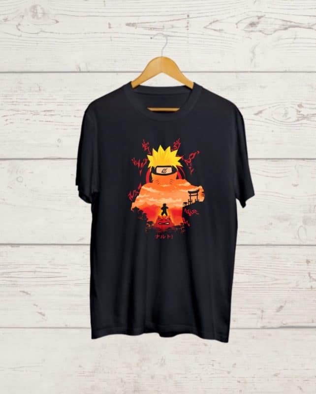 Buy Naruto print Black T shirt