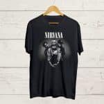 Buy Nirvana print Black T shirt