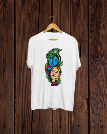 Buy Radha Krishna print White Tshirt