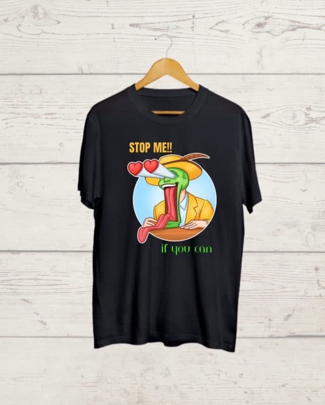 The Mask print Black T shirt