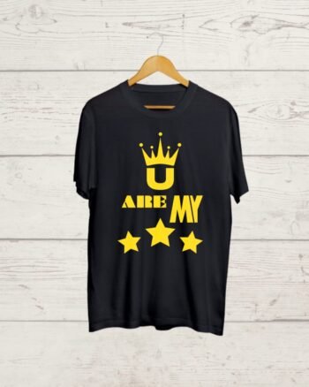 You are my Star print Black Tshirt