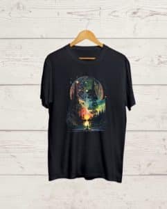 Psychedelic art print Black Tshirt