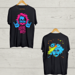 Both side Einstein print Black Tshirt