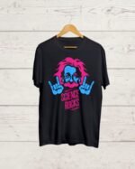 Buy both side Einstein print Black Tshirt - Image 4