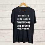 Buy Quotation print Black Tshirt