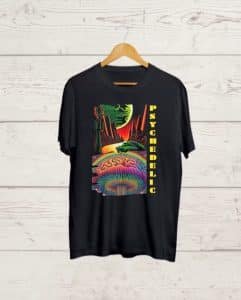 Psychedelic print Black T shirt