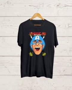 American Psycho print Black T shirt