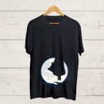 Batman print Round Neck Black T shirt