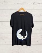 Batman print Round Neck Black T shirt