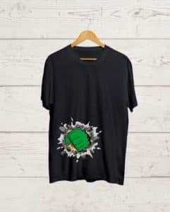 Hulk print Black T shirt