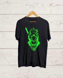 Naruto print Round Neck T shirt