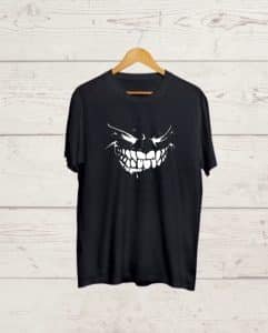 Buy Scary Face print Black T shirt