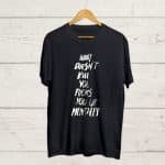 Buy Funny Quotation print Black T shirt