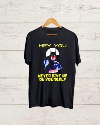 Never Give Up Black T shirt