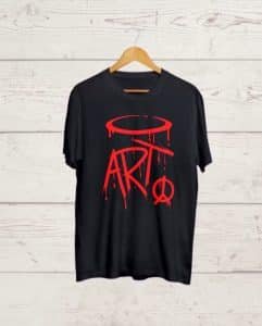 Buy art print Black T shirt