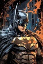 Batman print Round neck T shirt