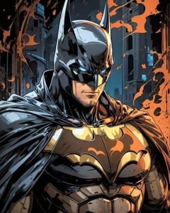Batman print Round neck T shirt