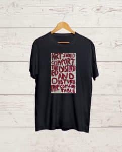 Art brings Revolution Black T shirt
