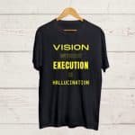 Quotation print Black Tshirt