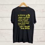 Beer song print Black T shirt