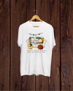 Mental Relaxation print white T shirt