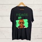 Peace Bro ft Gandhiji Black Tshirt