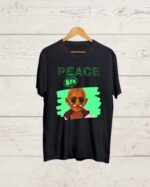 Peace Bro ft Gandhiji Black Tshirt