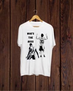 Messi Vs Ronaldo print white Tshirt