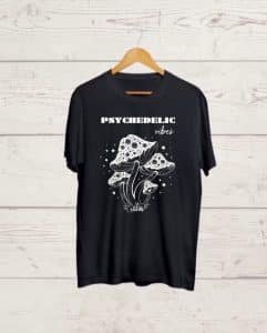 Buy Psychedelic Vibes Black T shirt