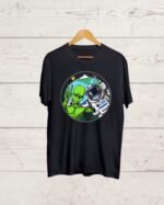 Buy Alien and Astronaut Black T shirt