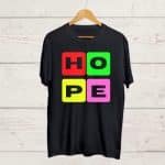Buy Hope print Black T shirt