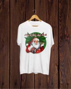 Buy Stoner Santa print White T shirt