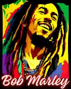 Buy Bob Marley print Black T shirt Buy Bob Marley Reggae style Tshirt