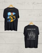 Both side Wolverine print Black Tshirt