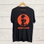 Buy Bhagat Singh print Black T shirt