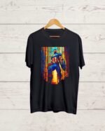 Captain America print Black T shirt