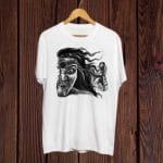 Buy Angry Ma Kali print white Tshirt