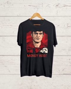 Money Heist Berlin print Black Tshirt Money Heist Berlin