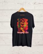 Buy Naughty Girl print Black T shirt