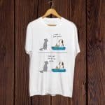 Funny Cat meme print white Tshirt