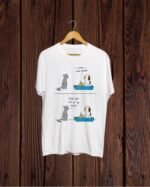 Funny Cat meme print white Tshirt