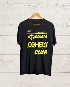 Kolkata Comedy Club print Black Tshirt Kolkata Diaries