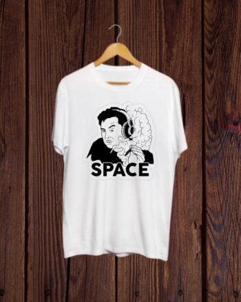 Elon Mask smoking print White T shirt