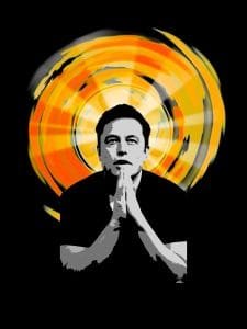 Elon Mask print Round neck Tshirt