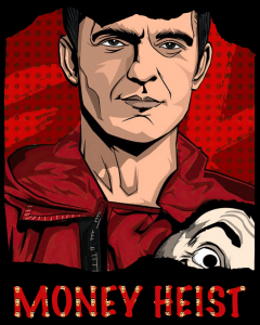 Money Heist Berlin print Black Tshirt Berlin