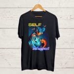 Self Introspect print Black T shirt
