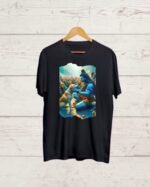 Buy Shiva with Dog print Black Tshirt