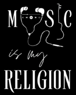 Music is my Religion Black Tshirt Buy Musician T shirt